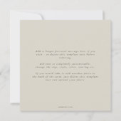 Minimaal vierkant beige Lijst driestuksfoto Afstud Aankondiging (Achterkant)