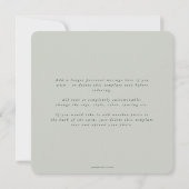 Minimaal vierkant grijs-groen Lijst Triple-foto Aankondiging (Achterkant)