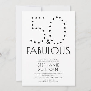 Minimaal Vijftig en Fabulous 50ste verjaardagsfees Kaart