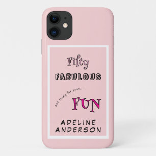 Minimaal Vijftig Prachtig Roze Typografie 50 Verja Case-Mate iPhone Case