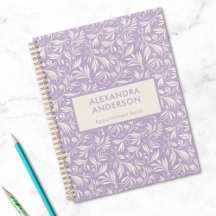 Minimaal Violet Botanische Bladeren Wervelt Patroo