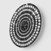 Minimaal Vip Black Silver Diamond Infinity Gemmes Grote Klok (Hoek)