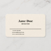 Minimaal Visitekaartje (Voorkant)