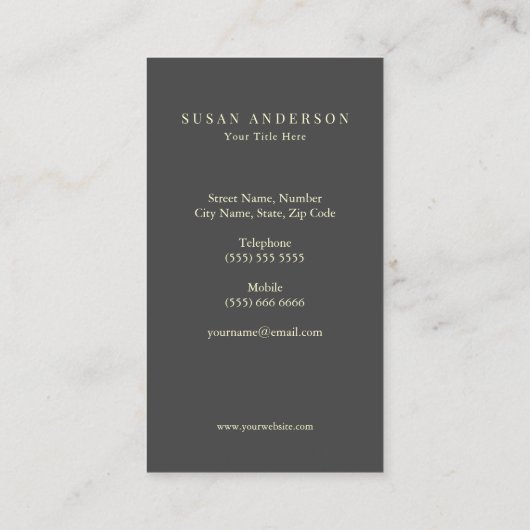 Minimaal Visitekaartje ananas (Achterkant)