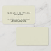 Minimaal Visitekaartje beige Ronde Hoek (Voorkant / Achterkant)