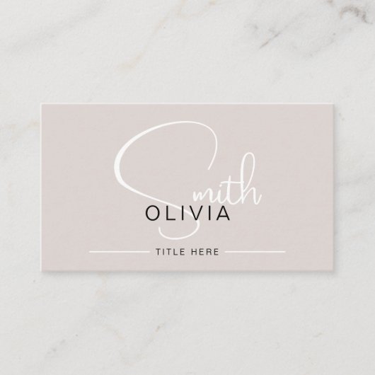 Minimaal Visitekaartje bezoek Kaart (Voorkant)