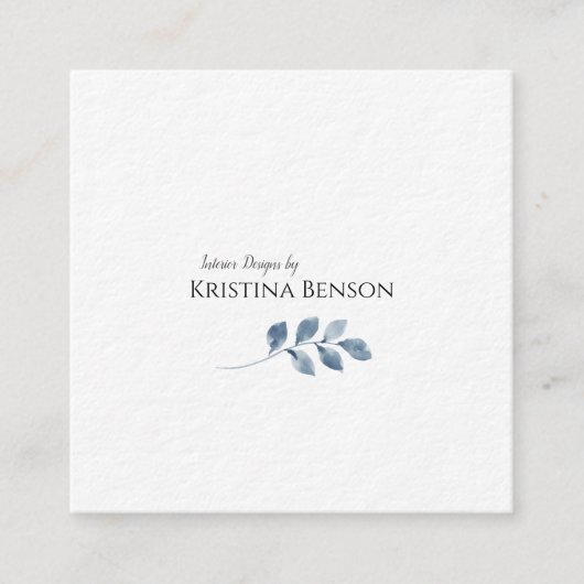 Minimaal Visitekaartje - Blauw (Voorkant)