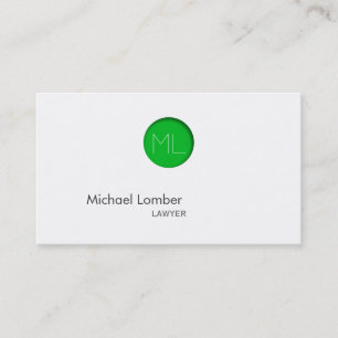 Minimaal Visitekaartje Groene Dot Monogram