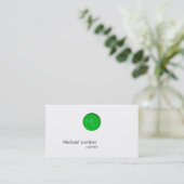 Minimaal Visitekaartje Groene Dot Monogram (Staand voorkant)