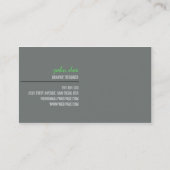 Minimaal visitekaartje met twee zijkanten (Achterkant)