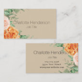 Minimaal Visitekaartje Rozen (Voorkant / Achterkant)