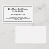 Minimaal Visitekaartje van advocaat (Voorkant / Achterkant)