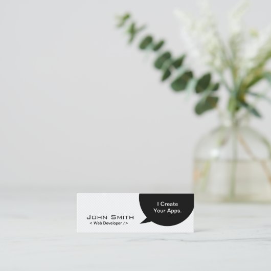 Minimaal Visitekaartje van de Mini van de Ontwikke (Staand voorkant)