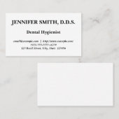 Minimaal Visitekaartje van tandhygiëne (Voorkant / Achterkant)