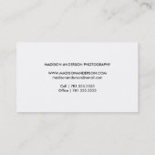 Minimaal | Visitekaartjes voor fotografie (Achterkant)