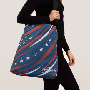 Minimaal Vlag Streep Patroon   Dames  Crossbody Tas