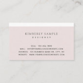 Minimaal vloeiend en wit, modern intern ontwerp visitekaartje (Achterkant)