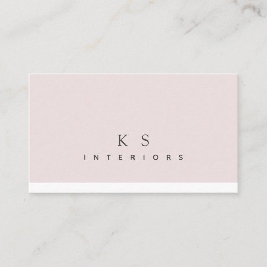 Minimaal vloeiend en wit, modern intern ontwerp visitekaartje (Voorkant)