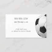 Minimaal Voetbal Zwart QR Code Football Coach Visitekaartje (Achterkant)