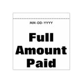 Minimaal "volledig betaald bedrag" Rubberstempel (Afrduk)
