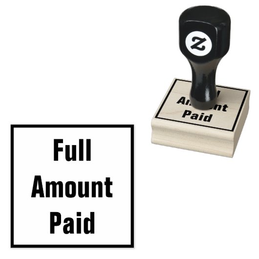 Minimaal "volledig betaald bedrag" Rubberstempel (Gestempeld)