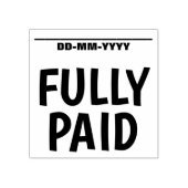 Minimaal "VOLLEDIG BETAALD" Rubberstempel (Afrduk)