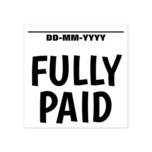 Minimaal "VOLLEDIG BETAALD" Rubberstempel (Afrduk)