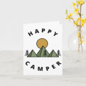 Minimaal voor Happy Camper Camp Forest Mountains Kaart (Gele Bloem)