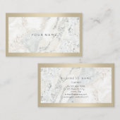 Minimaal voor ivoren Lijst metallisch steengrijze  Visitekaartje (Voorkant / Achterkant)