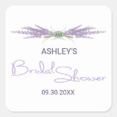 Minimaal Vrijgezellenfeest lavender Flower Bunles Vierkante Sticker (Voorkant)