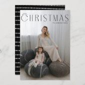 Minimaal vrolijk kerstfeest op portret feestdagenkaart (Voorkant / Achterkant)