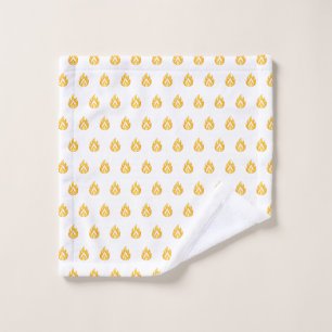 Minimaal Vuur Vlam Icoon Heet Aesthetic Grafisch Bad Handdoek