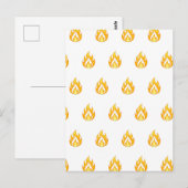 Minimaal Vuur Vlam Icoon Heet Lit Esthetisch Grafi Briefkaart (Voorkant / Achterkant)