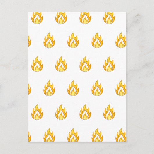 Minimaal Vuur Vlam Icoon Heet Lit Esthetisch Grafi Briefkaart (Voorkant)