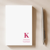 Minimaal warm roze modern Typografisch monogram Post-it® Notes