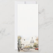 Minimaal Washington DC Waterverf Menu Kaart (Achterkant)