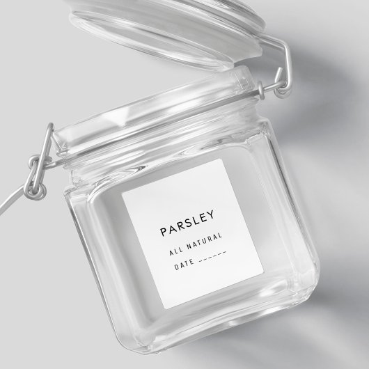 Minimaal waterdicht keukenetiket sticker