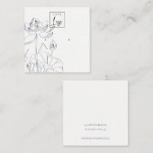 Minimaal waterloperskettingbeeldscherm vierkante visitekaartje (Voorkant / Achterkant)