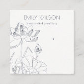 Minimaal waterloperskettingbeeldscherm vierkante visitekaartje (Voorkant)