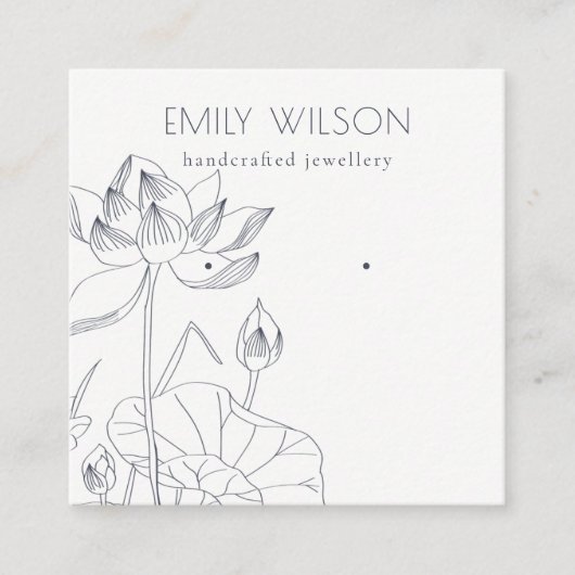 Minimaal waterloperskettingbeeldscherm vierkante visitekaartje (Voorkant)