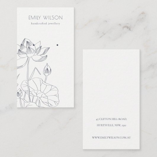 Minimaal waterloperskettingbeeldscherm visitekaartje (Voorkant / Achterkant)