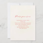 Minimaal Waterverf Roos Floral van Engagement Part Kaart (Achterkant)