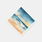 Minimaal Waterverf strand Servet (Hoek)