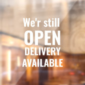 Minimaal We zijn nog open Raamsticker (Vel 2)