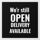 Minimaal, we zijn nog open raamsticker (Vel)