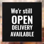 Minimaal, we zijn nog open raamsticker (Vel 2)