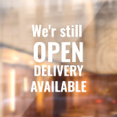 Minimaal We zijn nog steeds open Raamsticker (Vel 2)