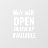 Minimaal We zijn nog steeds open Raamsticker (Vel)