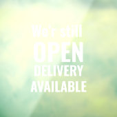 Minimaal We zijn nog steeds open Raamsticker (Vel 3)