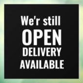 Minimaal We zijn nog steeds open  Raamsticker (Vel 3)